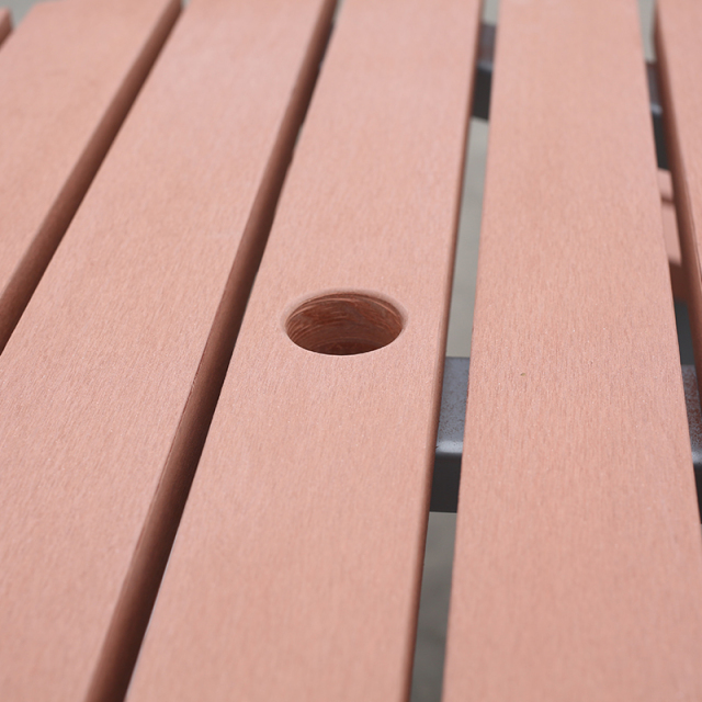 Hexagonal Outdoor Picnic Table with Recycled Plastic Slats Arlau