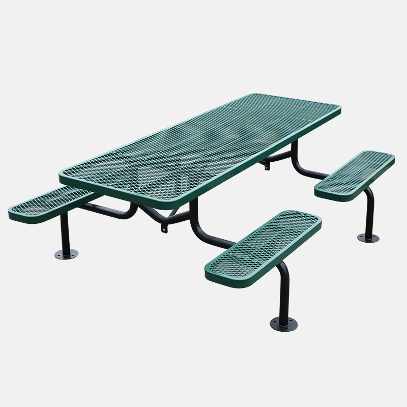 Metal Mesh Outdoor Picnic Table 4FT 6FT 8FT Arlau