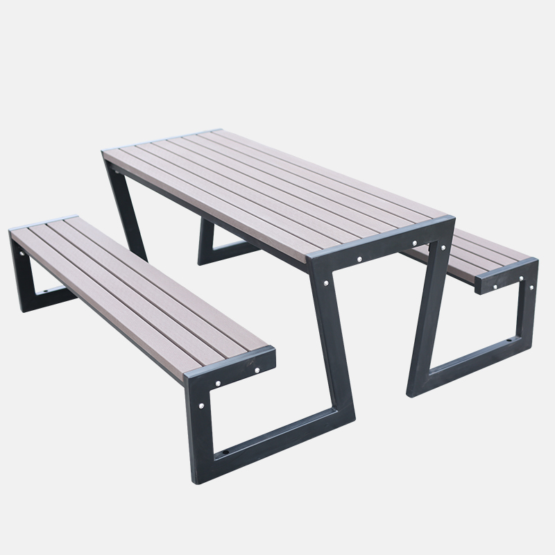 Commercial Picnic Table - 8 Person Recycled Wood - yalau