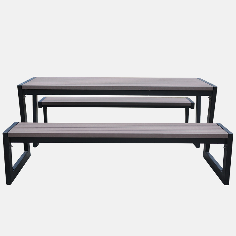 Commercial Picnic Table - 8 Person Recycled Wood - yalau