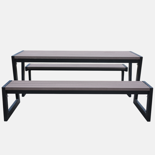 Commercial Picnic Table - 8 Person Recycled Wood - yalau