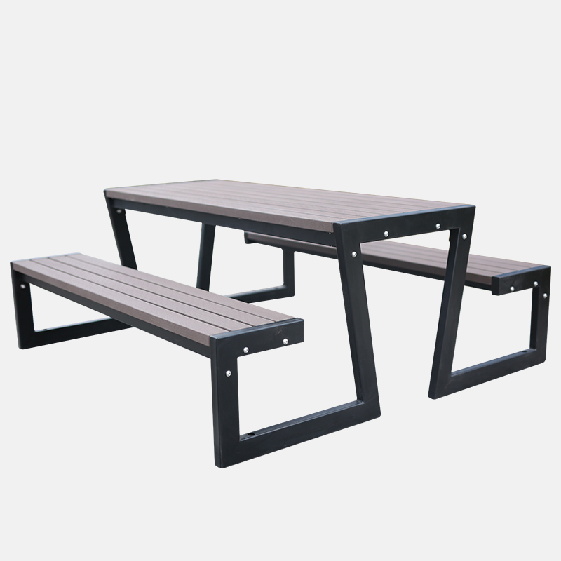 Commercial Picnic Table - 8 Person Recycled Wood - yalau