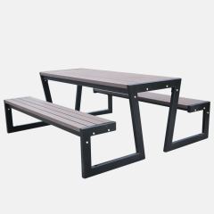 Commercial Picnic Table - 8 Person Recycled Wood - yalau