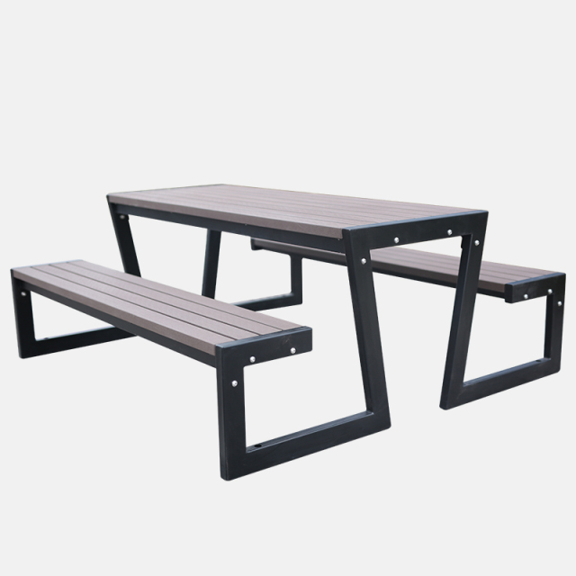 Commercial Picnic Table - 8 Person Recycled Wood - yalau