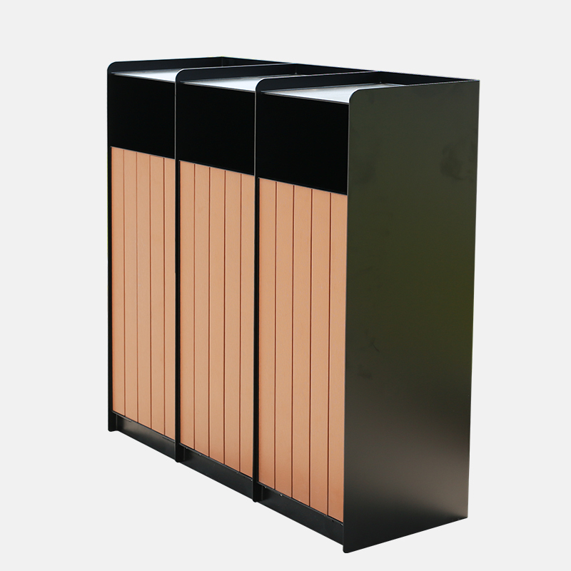 Wooden Trash Can for Scenic Spots - Classification Bin