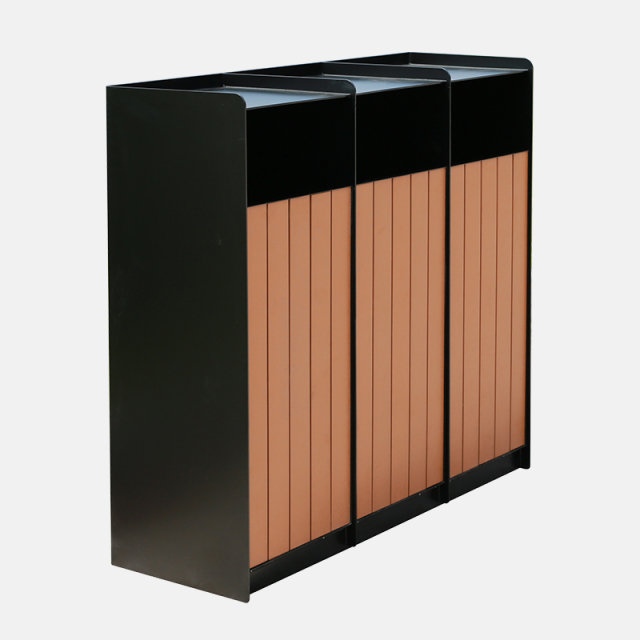 Wooden Trash Can for Scenic Spots - Classification Bin