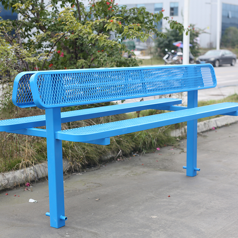 Double Sided Park Bench - Back to Back Public Seating