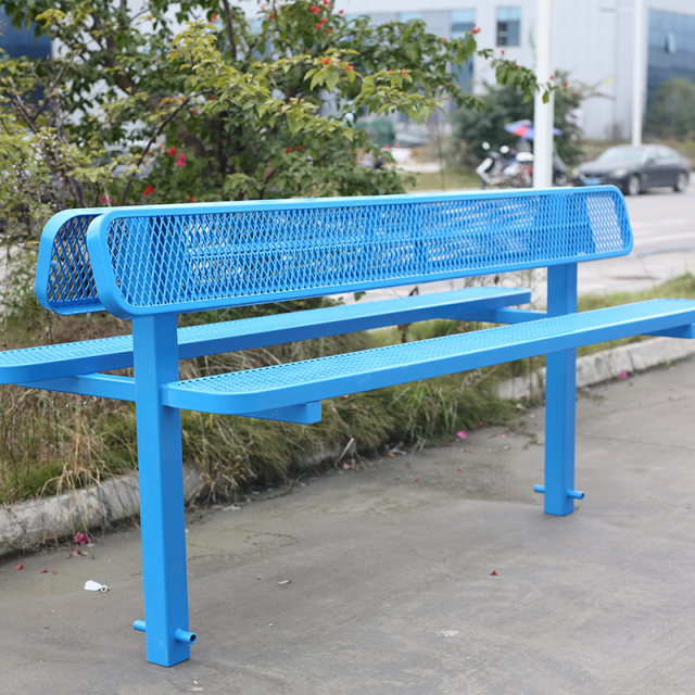 Double Sided Park Bench - Back to Back Public Seating