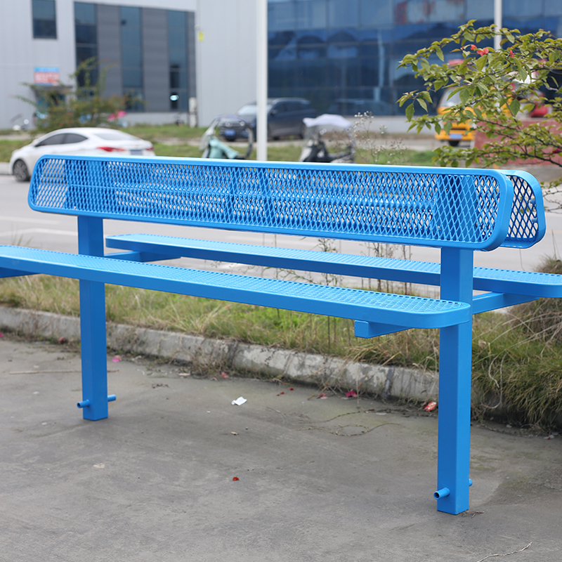 Double Sided Park Bench - Back to Back Public Seating