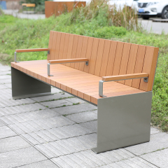 Outdoor Wooden Park Bench - Commercial Grade Yalau