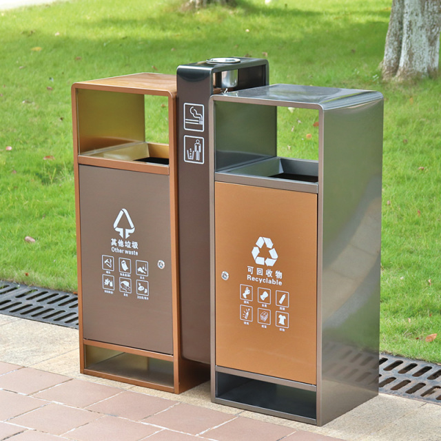 Commercial Stainless Steel Trash Can - Coastal Grade by Arlau
