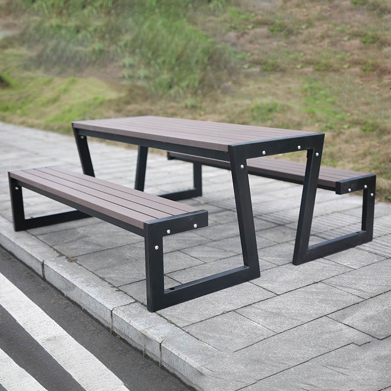Commercial Picnic Table - 8 Person Recycled Wood - yalau