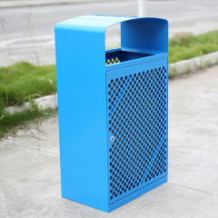 Commercial 60-Gallon Trash Bin - Weatherproof Stainless Steel - yalau