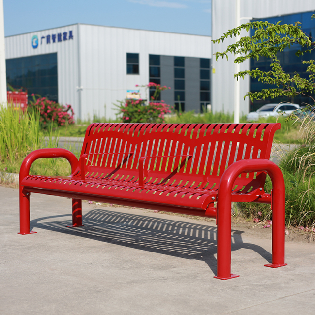 yalau Thermoplastic Coated Steel Park Bench 4-8ft
