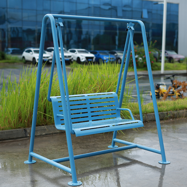 yalau Ergonomic Metal Garden Swing - Powder-Coated Steel Frame