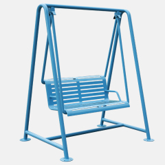yalau Ergonomic Metal Garden Swing - Powder-Coated Steel Frame