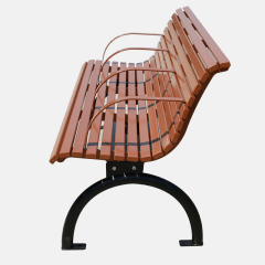 Outdoor Park Bench WPC Galvanized Steel Arlau