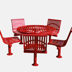 Commercial Steel Picnic Table - Durable with Thermoplastic Coating