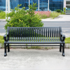 Cast Aluminum Bench - Heavy Duty Outdoor Park Seat - yalau