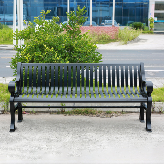 Cast Aluminum Bench - Heavy Duty Outdoor Park Seat - yalau