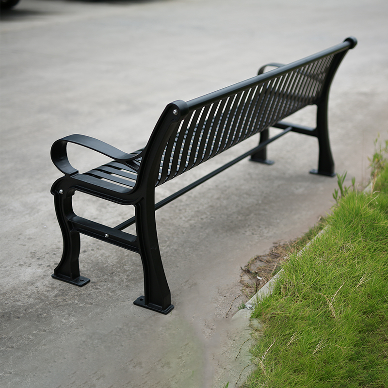Cast Aluminum Bench - Heavy Duty Outdoor Park Seat - yalau