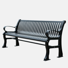 Cast Aluminum Bench - Heavy Duty Outdoor Park Seat - yalau