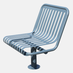 Outdoor Metal Chair - Durable Bus Stop & Public Space Seating - Arlau