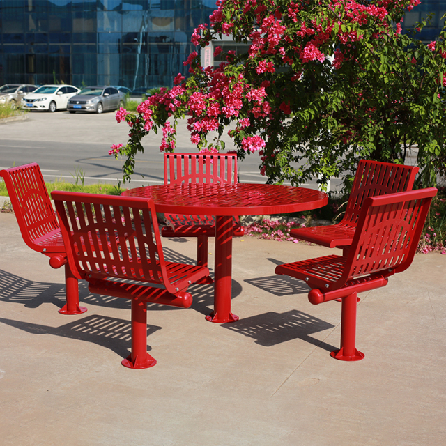 Commercial Steel Picnic Table - Durable with Thermoplastic Coating