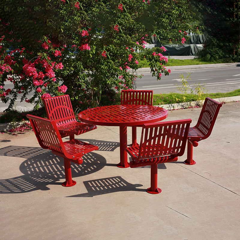 Commercial Steel Picnic Table - Durable with Thermoplastic Coating