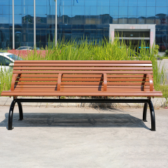 Outdoor Park Bench WPC Galvanized Steel Arlau