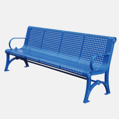 Thermoplastic Coated Metal Park Bench - Rustproof Outdoor Seating