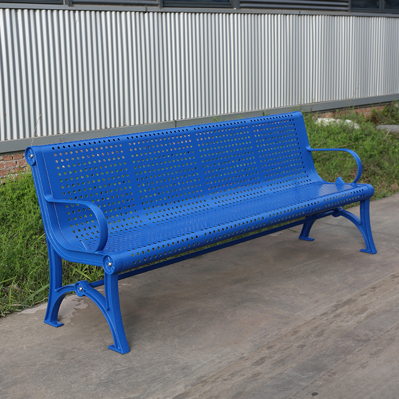 Thermoplastic Coated Metal Park Bench - Rustproof Outdoor Seating
