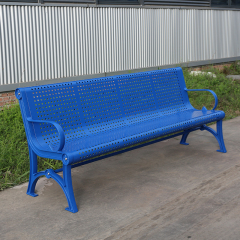 Thermoplastic Coated Metal Park Bench - Rustproof Outdoor Seating