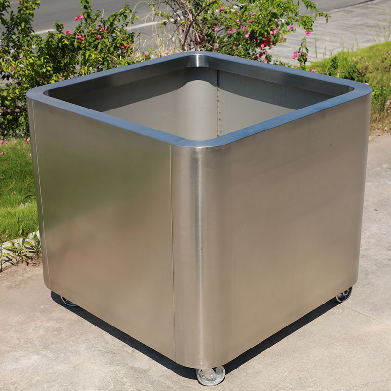 304 Stainless Steel Planter Box Portable Self Watering - Arlau