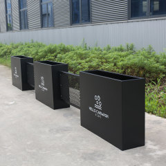 Commercial Planter Outdoor Privacy Divider Stainless Steel - Arlau