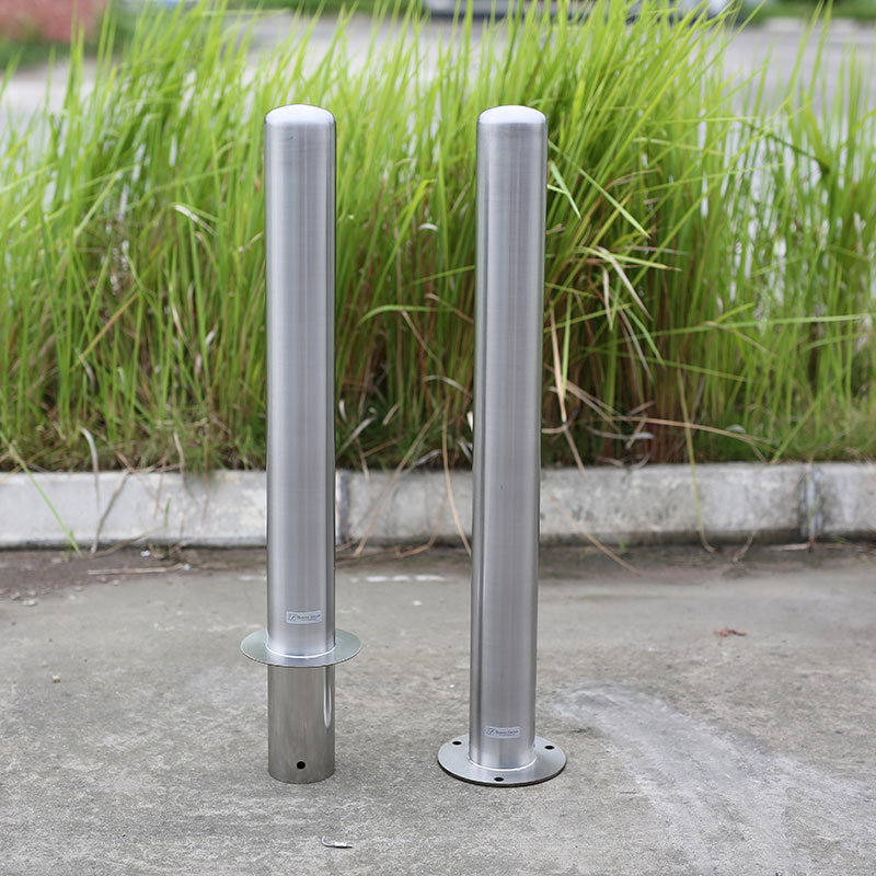 304 Stainless Steel Bollard - Domed Top Pre-Buried Safety Post