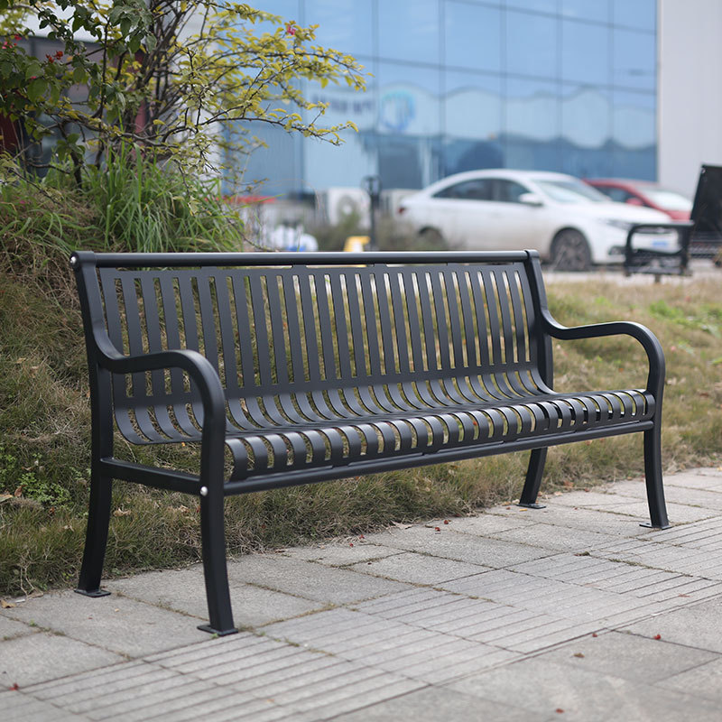 Wrought Iron Garden Bench - 6ft Heavy Duty Outdoor