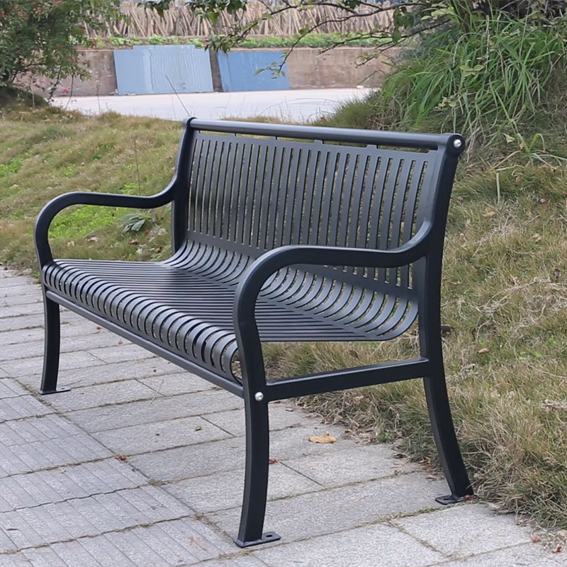 Wrought Iron Garden Bench - 6ft Heavy Duty Outdoor