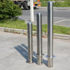 304 Stainless Steel Bollard - Domed Top Pre-Buried Safety Post