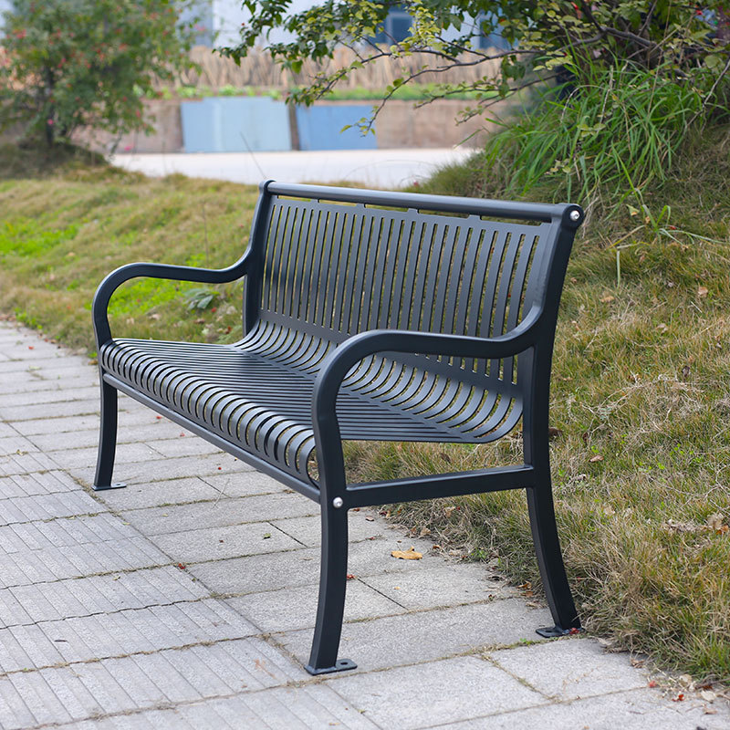 Wrought Iron Garden Bench - 6ft Heavy Duty Outdoor