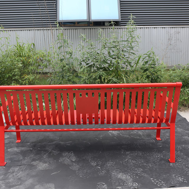 Steel Park Bench - 6ft Outdoor Bench with Backrest