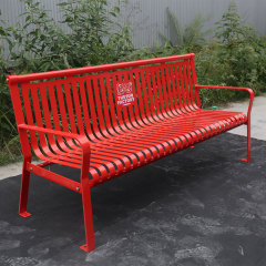 Steel Park Bench - 6ft Outdoor Bench with Backrest