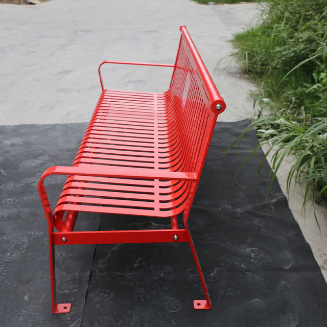Steel Park Bench - 6ft Outdoor Bench with Backrest