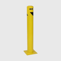 Yellow Reflective Safety Bollard - High-Visibility Anti-Collision Post