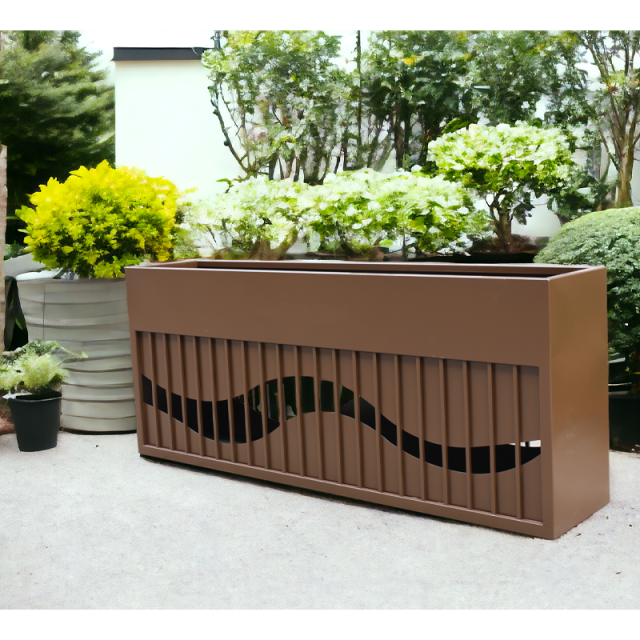 Outdoor Metal Flower Box Powder Coated Steel Custom Sizes Arlau
