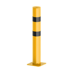 Yellow Reflective Safety Bollard - High-Visibility Anti-Collision Post