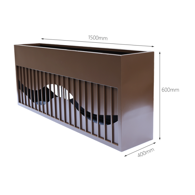 Outdoor Metal Flower Box Powder Coated Steel Custom Sizes Arlau