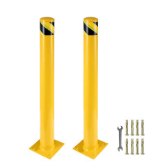 Yellow Reflective Safety Bollard - High-Visibility Anti-Collision Post