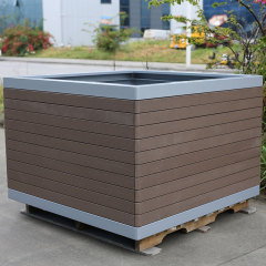 Wood Grain Flower Box Weatherproof Composite Planter - Arlau