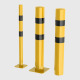 Yellow Reflective Safety Bollard - High-Visibility Anti-Collision Post